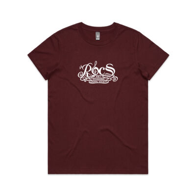 ROCS Logo White - Women's Maple Crew Neck Tee by 'AS Colour' Thumbnail